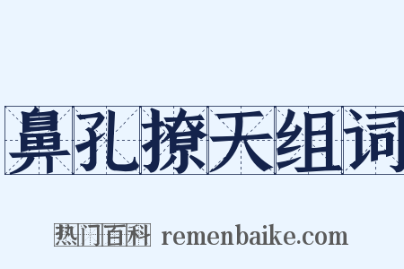 鼻孔撩天组词是什么意思的图片